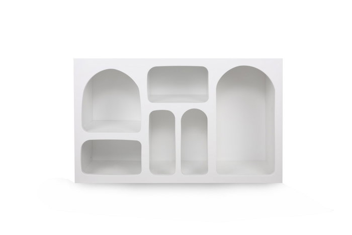Hanah Home Consola Blanca Liva 120 - Mueble de Entrada o Salón Moderno, 120x74x37 cm